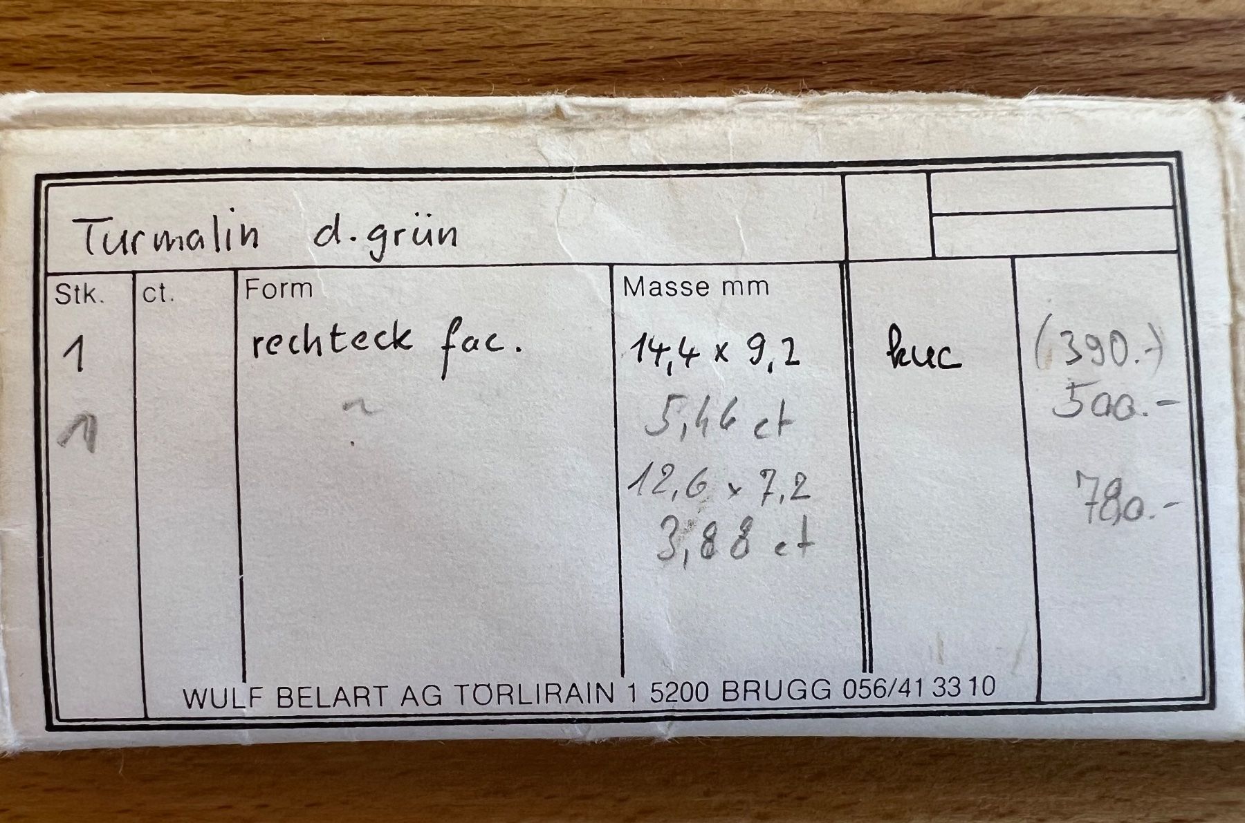 Pierres précieuses: 2 Turmaline rechteckig geschliffen – D'occasion à Allschwil par Herzundgast 3