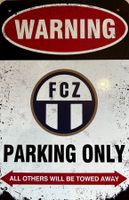 FC Zürich Parking Only Blechschild Letzigrund FCZ Canepa