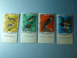 1971 Pro Juventute einheimische Vögel ET Voll mit Rand