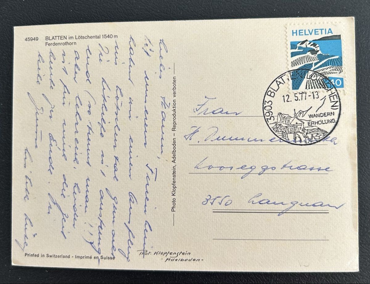 Cartoline postali: Blatten im Lötschental  – Usato da Horw venduto da Tellbub 1