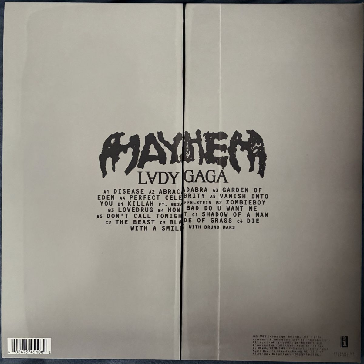 Vinyles: Lady Gaga - MAYHEM vinyle 140g standard – Neuf (Voir description) à Orbe par vivigcv 4