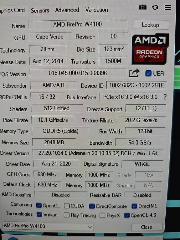 Amd Cartes graphiques: AMD FirePro W4100 – D'occasion à Neuenkirch par Metal_666 3
