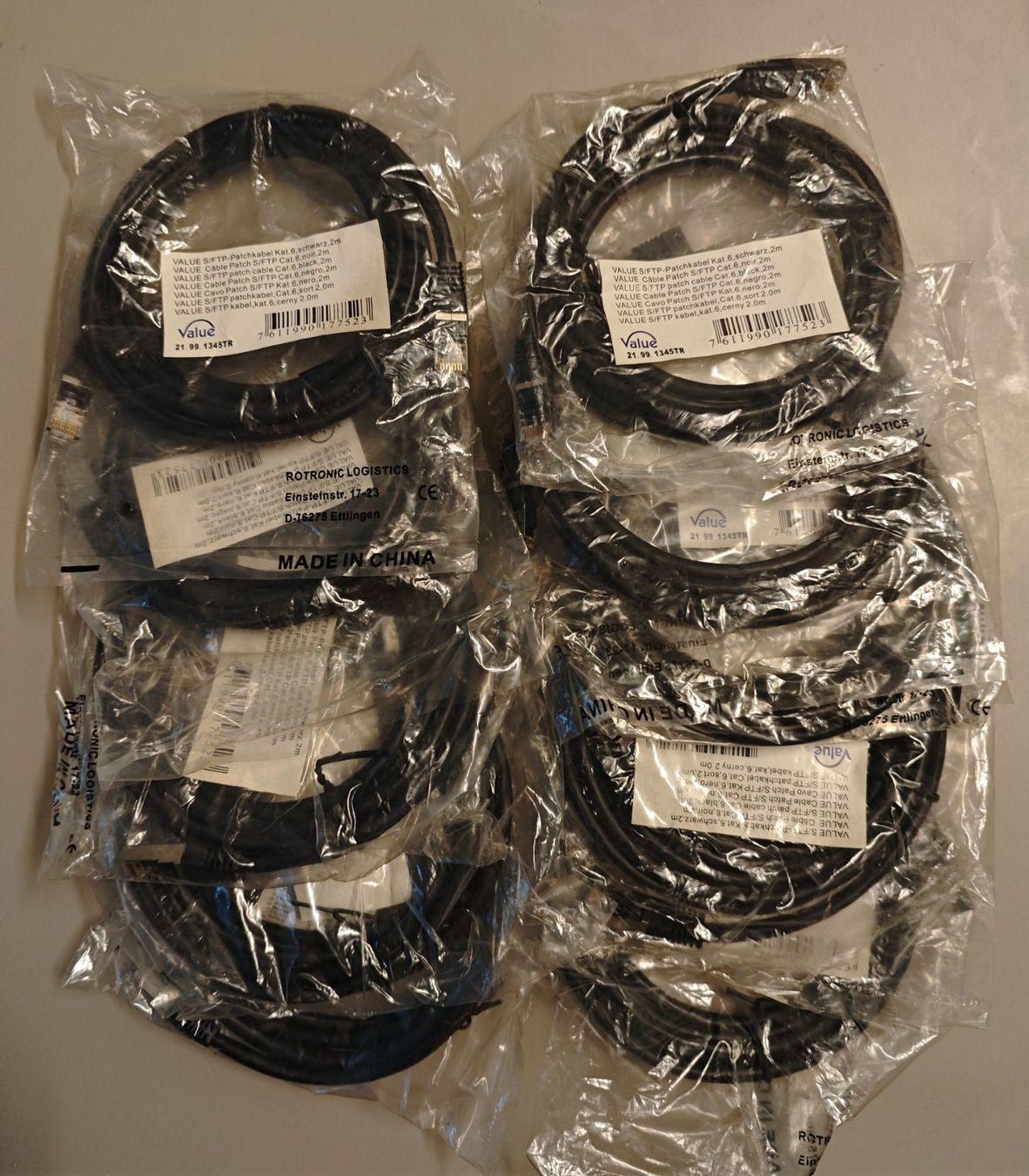 Kabel: Netzwerkkabel Cat.6 2m – Neu und originalverpackt aus Ebikon von RPLU