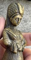 Antike Tischglocke aus Bronze, Form mittelalterlichen Frau✨