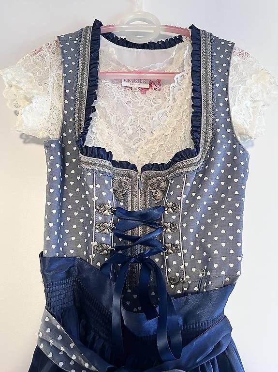 Vestiti: Dunkelblaues Dirndl der Marke Krüger – Usato da Grüningen venduto da pretty3 2
