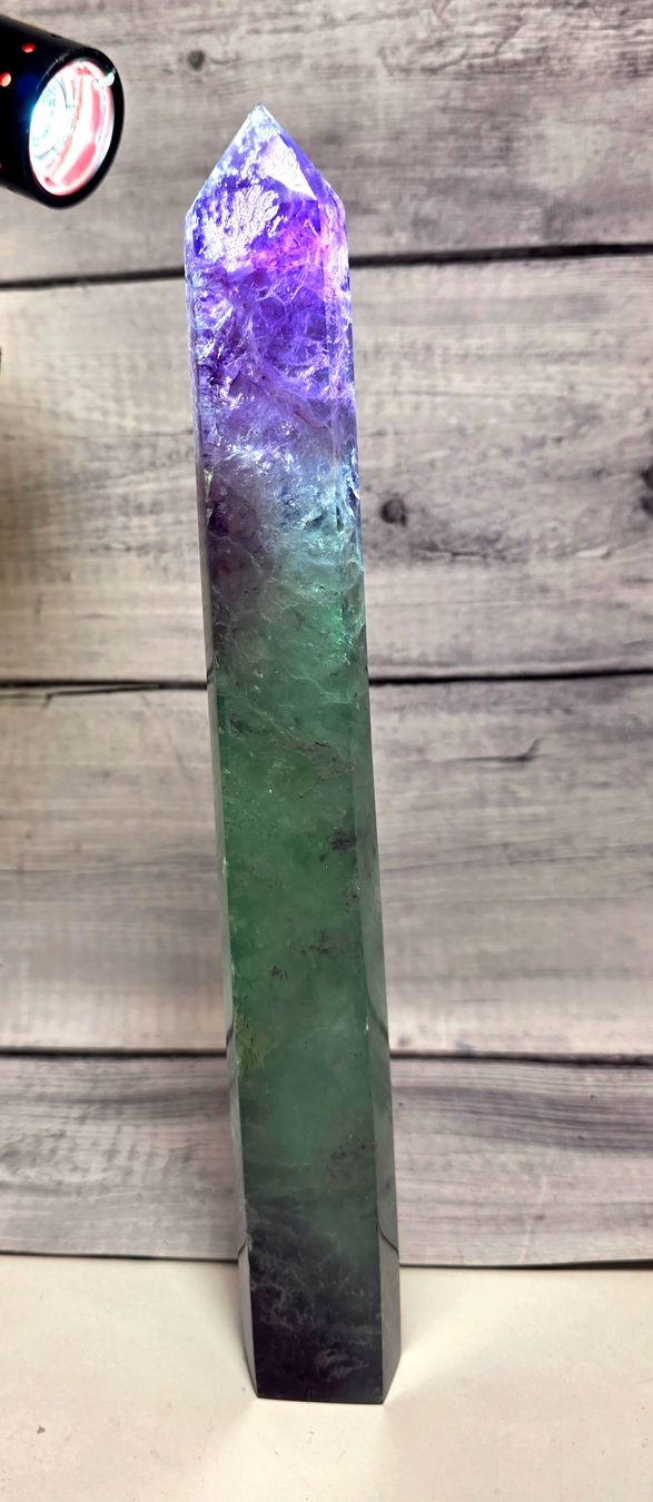 Mineralien & Heilsteine: Wassermelonen Fluorit Obelisk 815g – Neu und originalverpackt aus Matzingen von Shay_Crystalz 2
