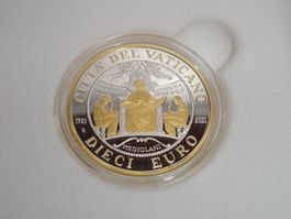 vergoldete Silbermünze 10 Euro UNIVERSITA DEL SACRO CUORE
