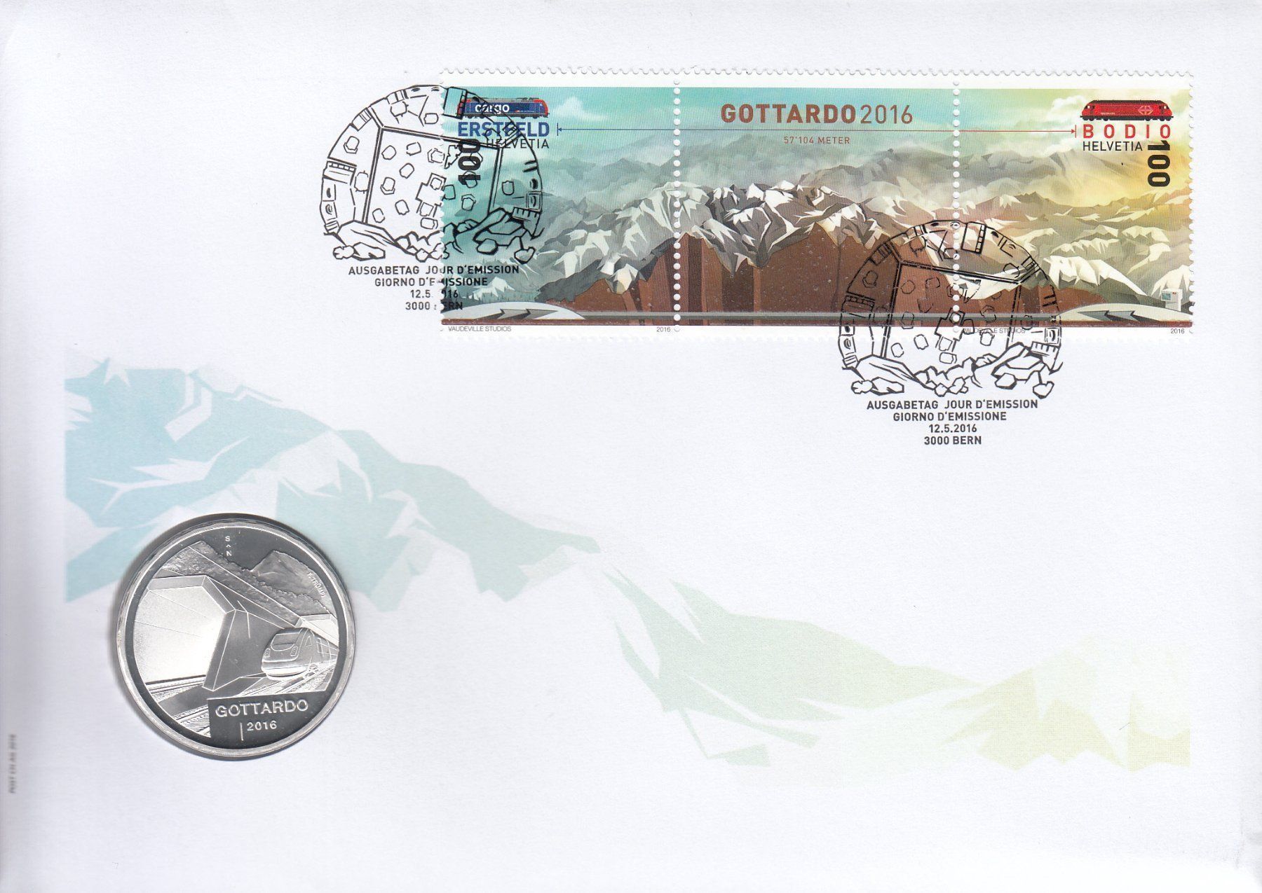 Tutti le monete: Numisbrief Gottardo 2016 – Usato da Bürglen TG venduto da StampGraf