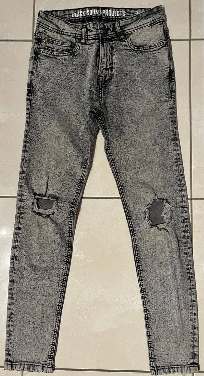 Jeans: Black Squad Destroyed Jeans, Gr. M, Vintage Look – Usato da Winterthur venduto da honghanh