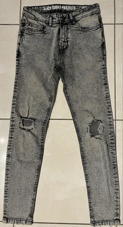 Black Squad Destroyed Jeans, Gr. M, Vintage Look