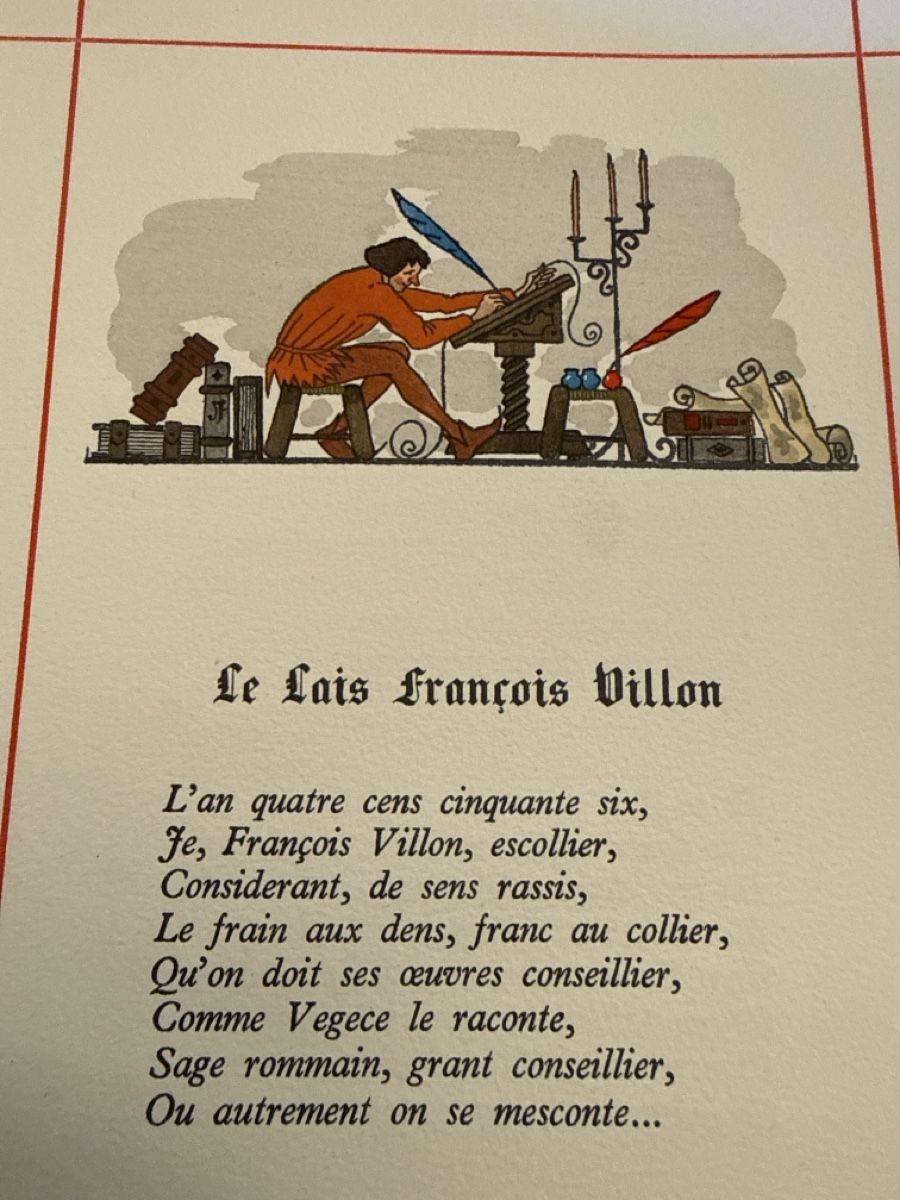 Bücher: François VILLON , ses œuvres  Illustrations de MONET – Gebraucht aus Schmitten FR von Hohezelg 1