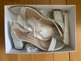 Sandalen Piayourdress glitzer silber neu