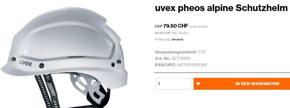 Uvex Caschi: UVEX pheos alpine Schutzhelm / Casque de sécurité – Usato da Collonges venduto da arashee 4