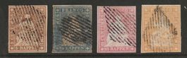 1854/55 : Strubel Nr. 22B - 25B , KP 840.--