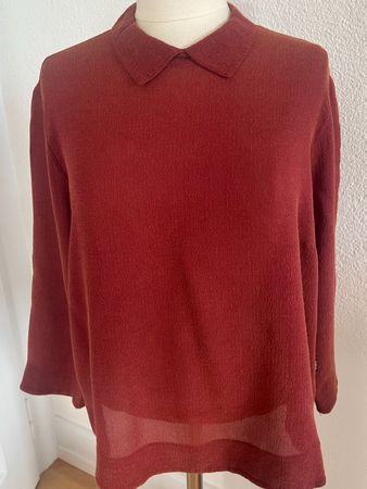 Colora Damen Bluse, 63% Seide, Gr. L, Rost, NEU