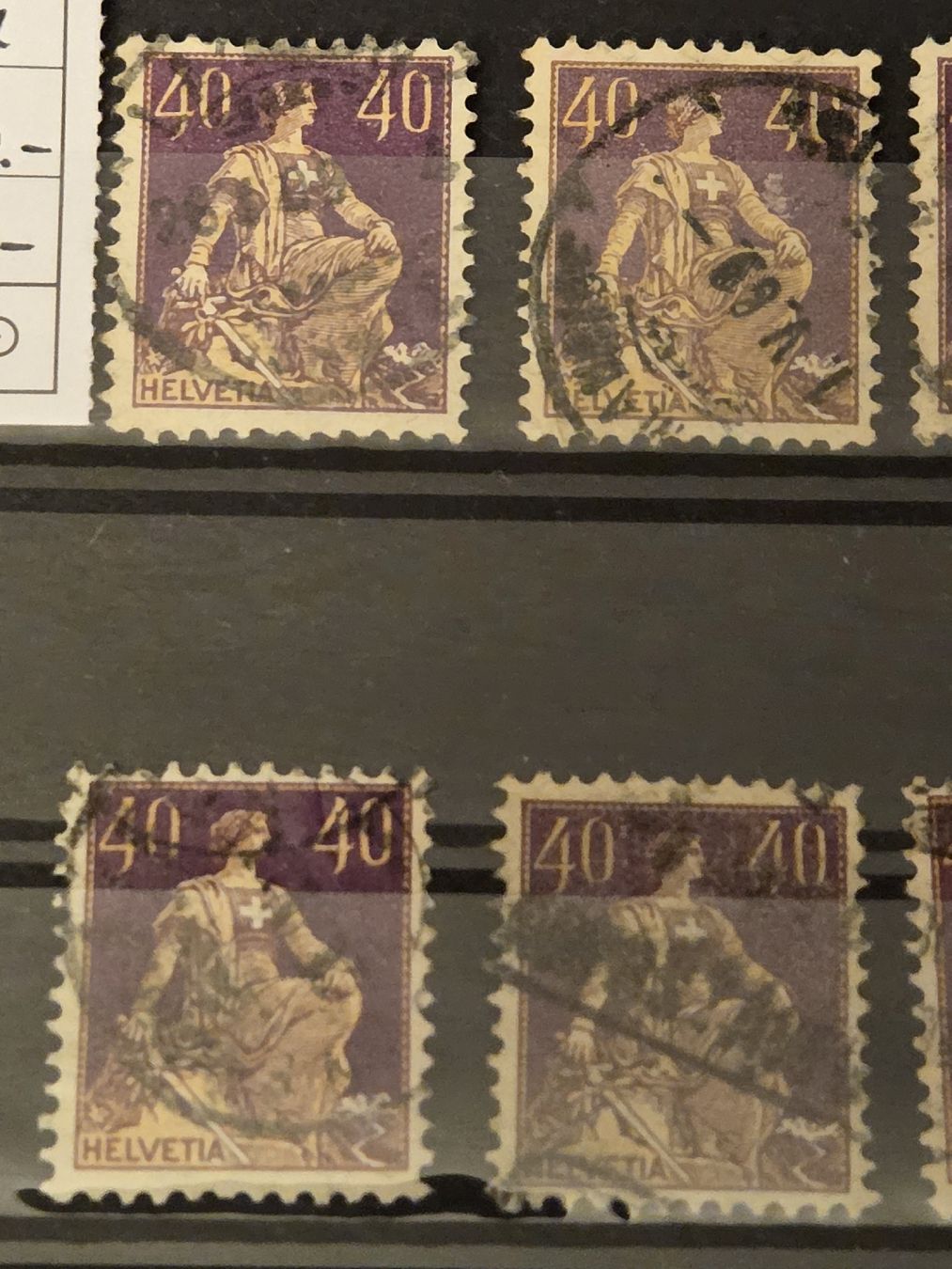Alle Briefmarken: 10mal SBK 107 Kat.1200.- – Gebraucht aus Wangen von Abartix 1