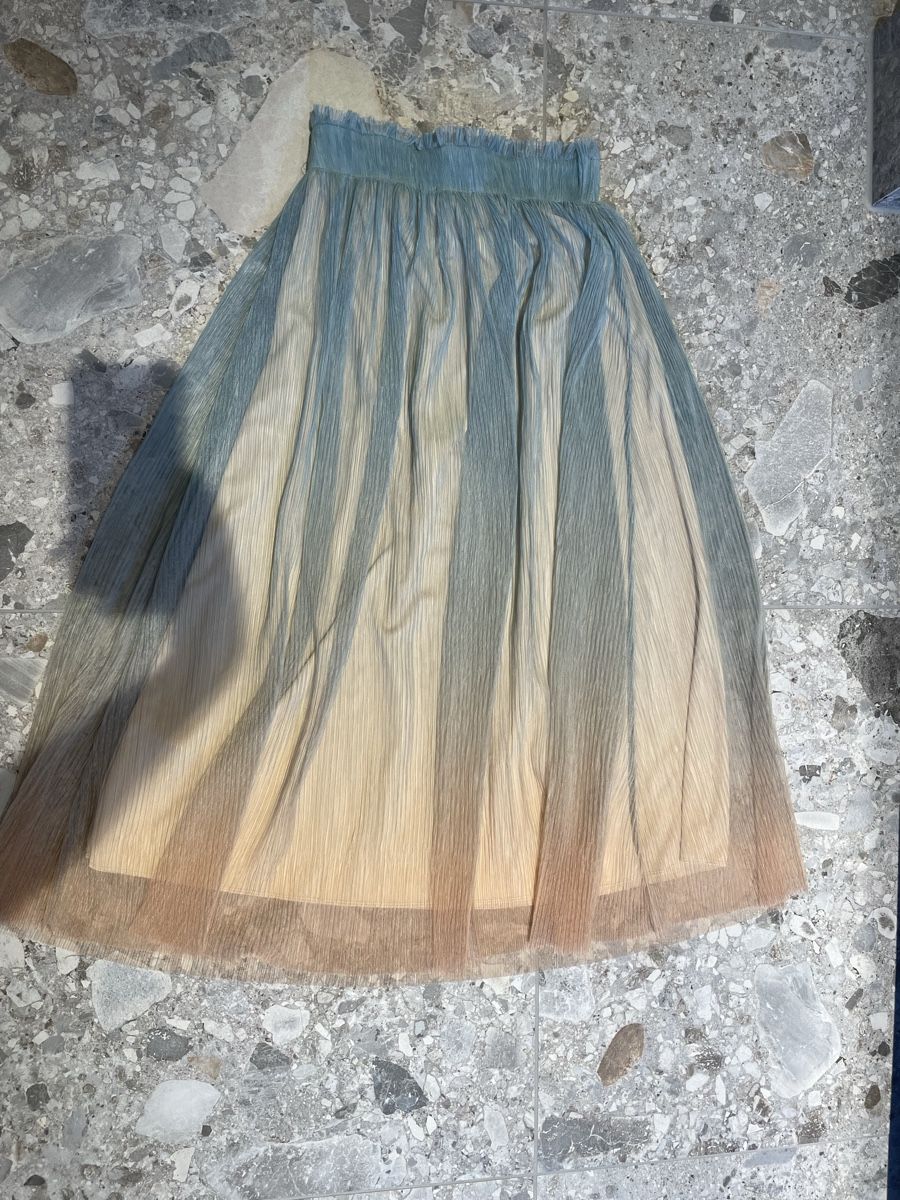 H&M Gonne: Jupe longue dégradée bleu-beige – Nuovo (secondo la descrizione) da Lausanne venduto da mar_2lwm