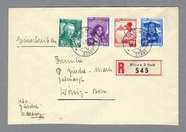 PJ SATZBRIEF 1938, 0 OLTEN 20.I.39, RÜCKS ANK.-0