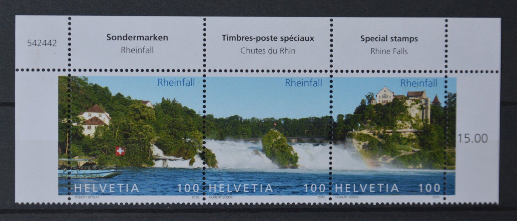 Alle Briefmarken: 2015 Sondermarke Rheinfall, tadellos postfrisch – Neu (gemäss Beschreibung) aus Niederhasli von Bruredi57