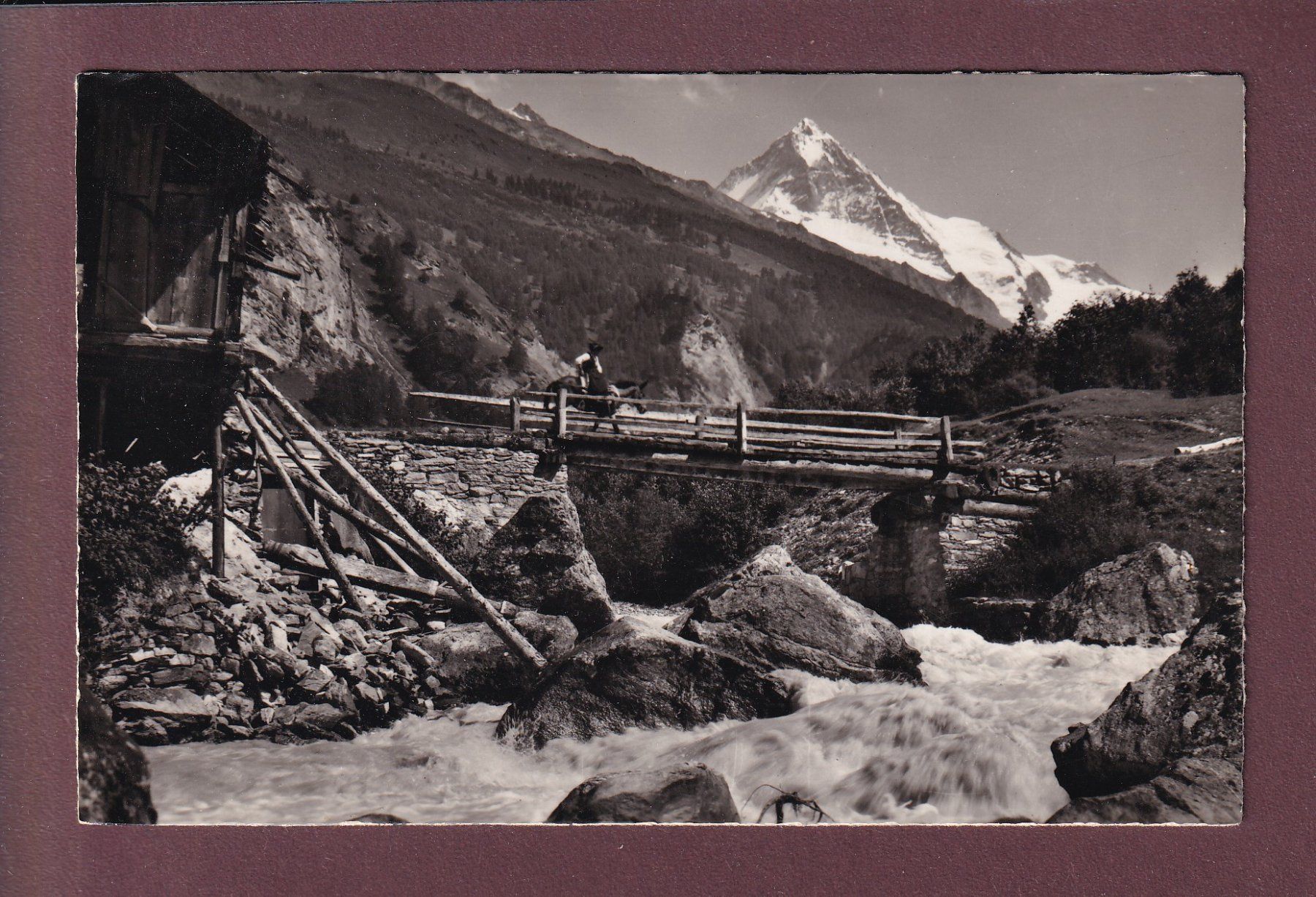 Cartoline postali: EVOLENE - Dent Blanche - Pont sur la Borgne – Usato da Pully venduto da nicecards
