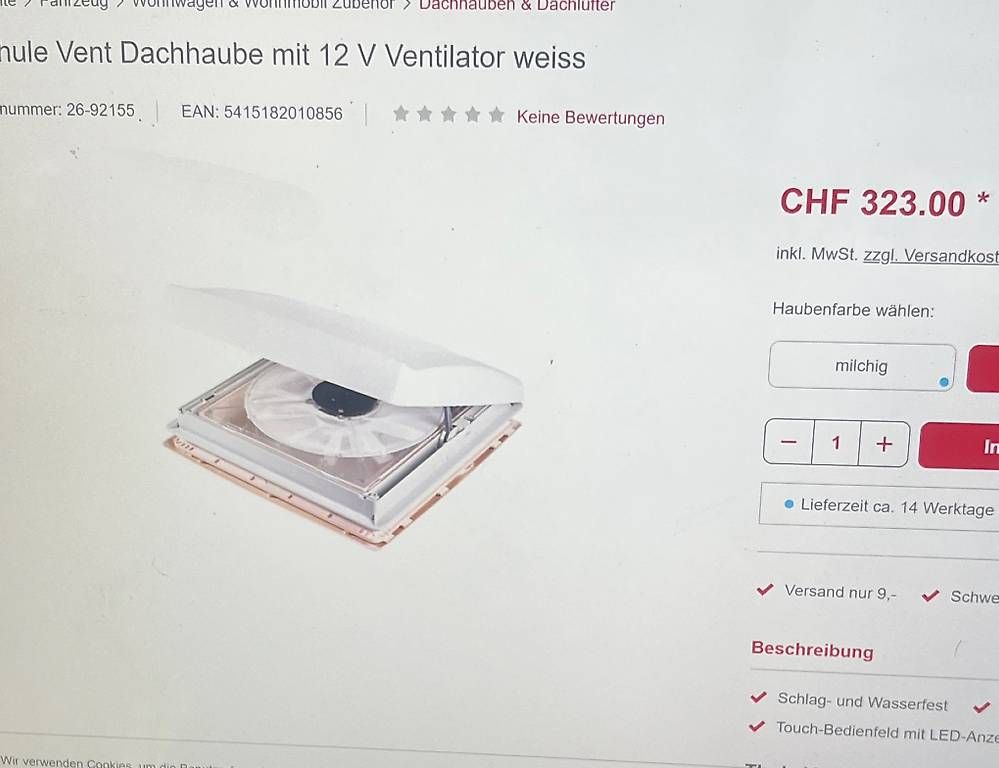 Ventilatoren: Ventialtor 40X40 – Gebraucht aus Ried-Brig von SR19