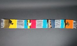 Tissage mural décoratif multicolore 109x14