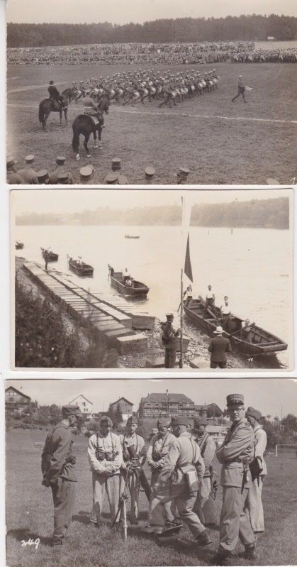 Cartoline postali: 3 Stück alte Militär-Postkarten. – Usato da Schlieren venduto da Rapaelli