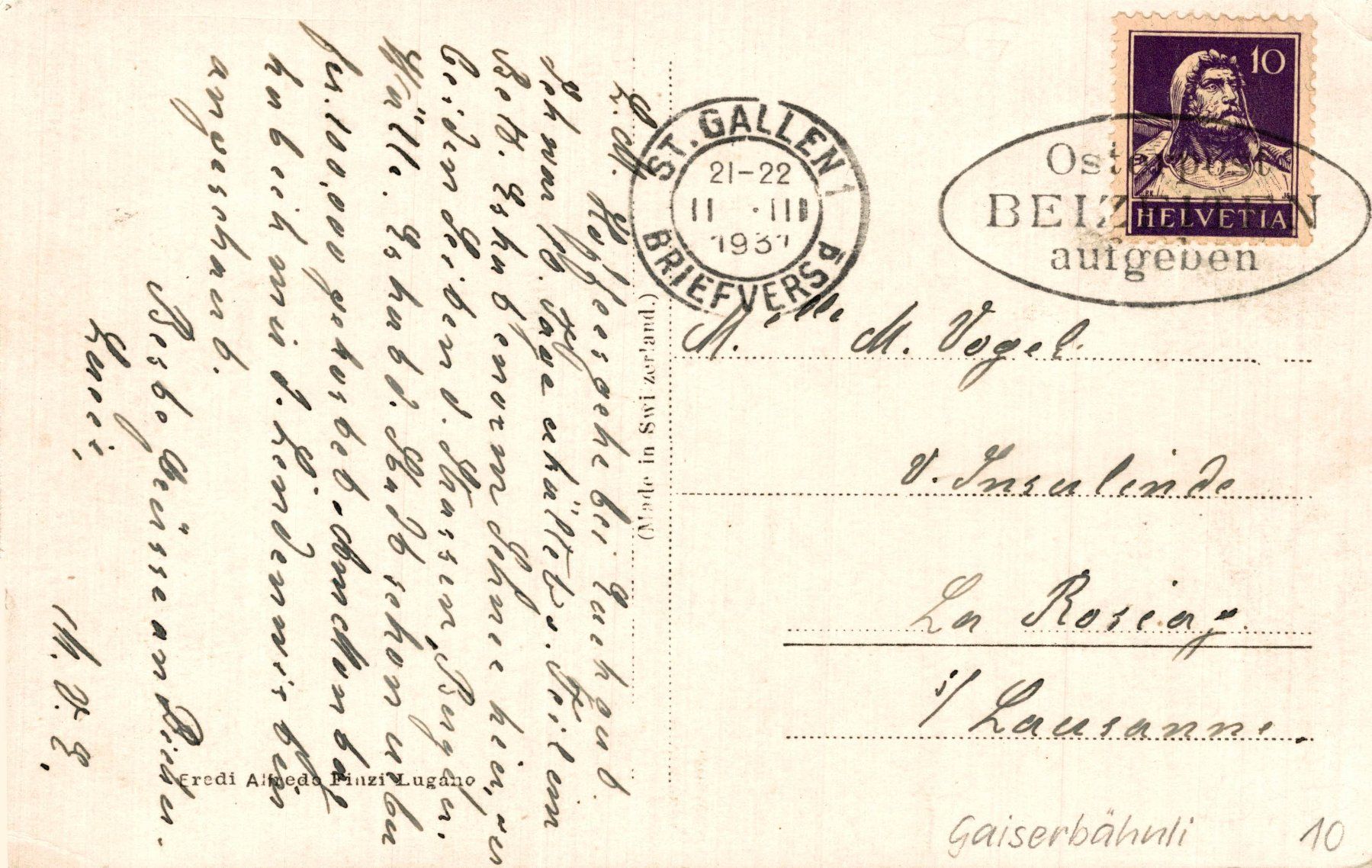 Cartoline postali: St. Gallen. St. Leonhardstrasse mit Hauptpost – Usato da Bronschhofen venduto da Astore 1