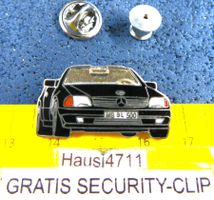 MERCEDES 500SL BLACK AUTO PIN ENAMEL MIT SCURITY-CLIP