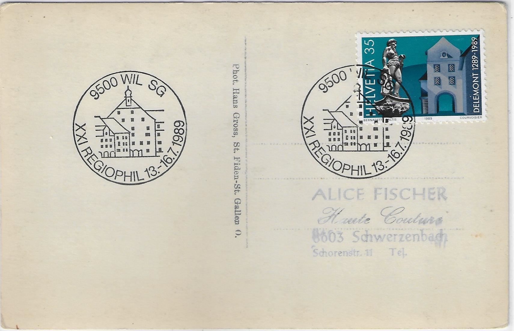 Cartoline postali: Nesslau-Neu St. Johann mit Churfirsten – Usato da Ettingen venduto da Kartenplanet 1