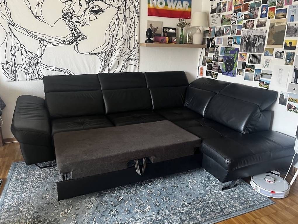 Divani: Modernes Leder-Ecksofa mit verstellbaren Kopfstützen – Usato da Neuenhof venduto da Dorka.mako 1