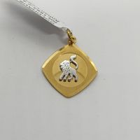 Echt 18K Gold - Löwe Anhänger