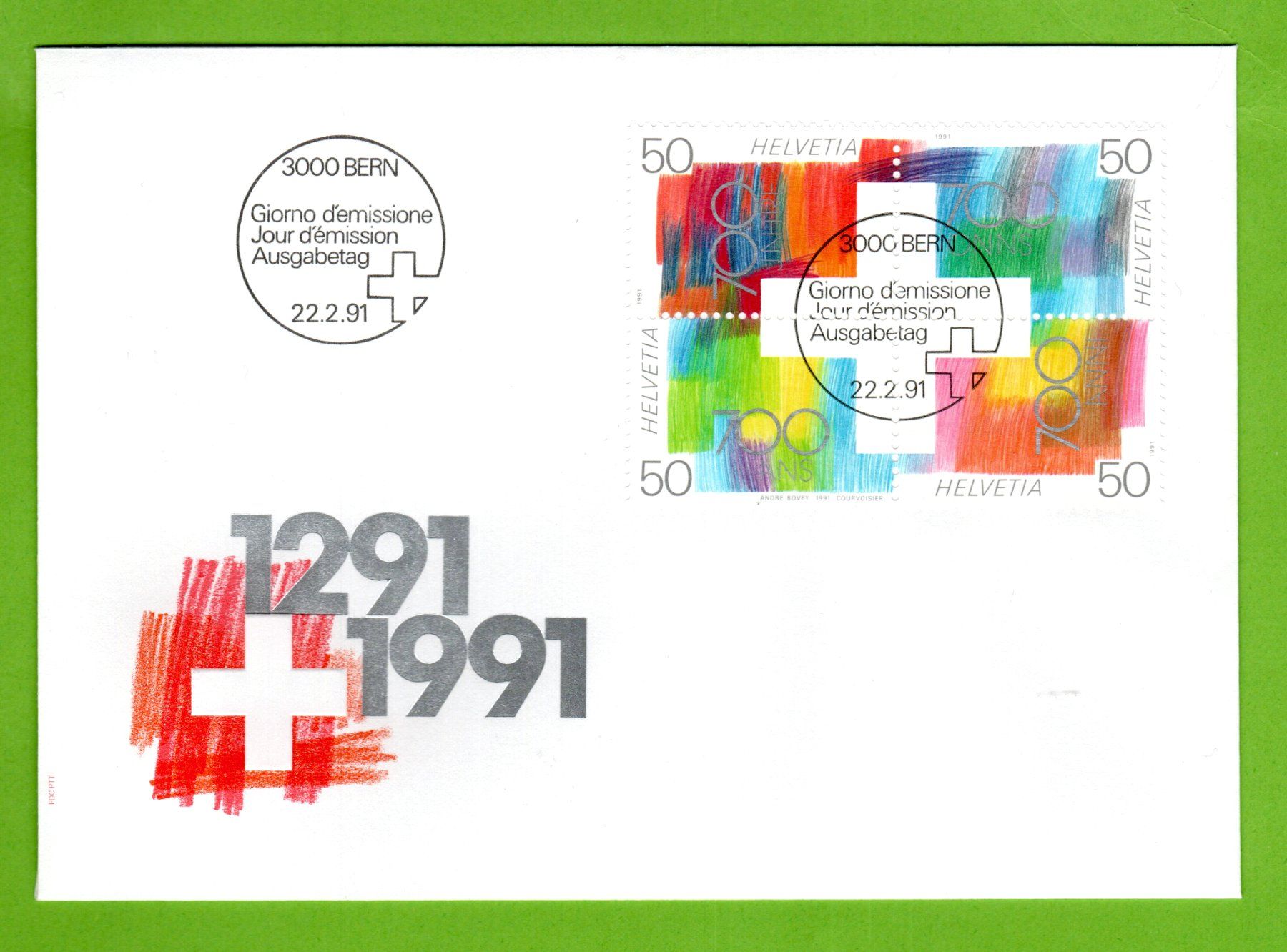 Tous les timbres: 1991- FDC 700 Jahre Eidgenossenschaft VB + U1 Einzelmarken – D'occasion à Stein am Rhein par Huehnerhund
