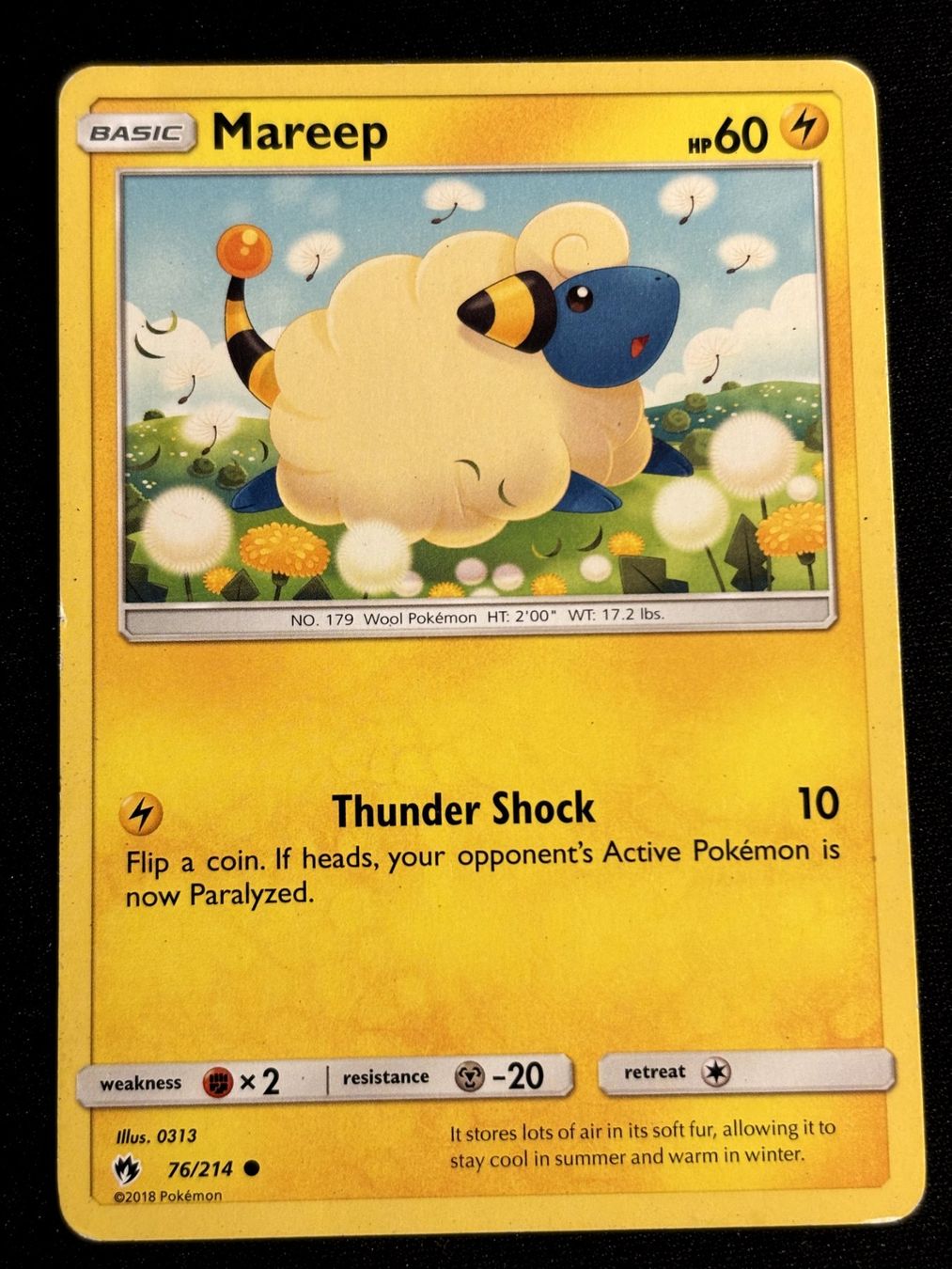 Pokémon Sammelbilder & Trading cards: Pokemon Mareep - Lost-Thunder 76/214 - English – Gebraucht aus Bern von Big_GS