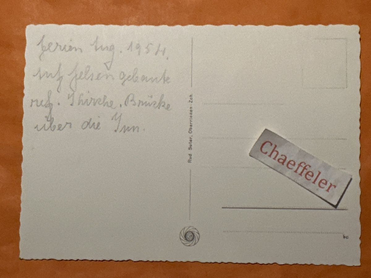Ansichtskarten: 1954 4851 Schuls – Gebraucht aus Zürich von Chaeffeler 1