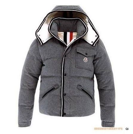 Moncler Grey Puffer Jacket Men - Graue Daunenjacke