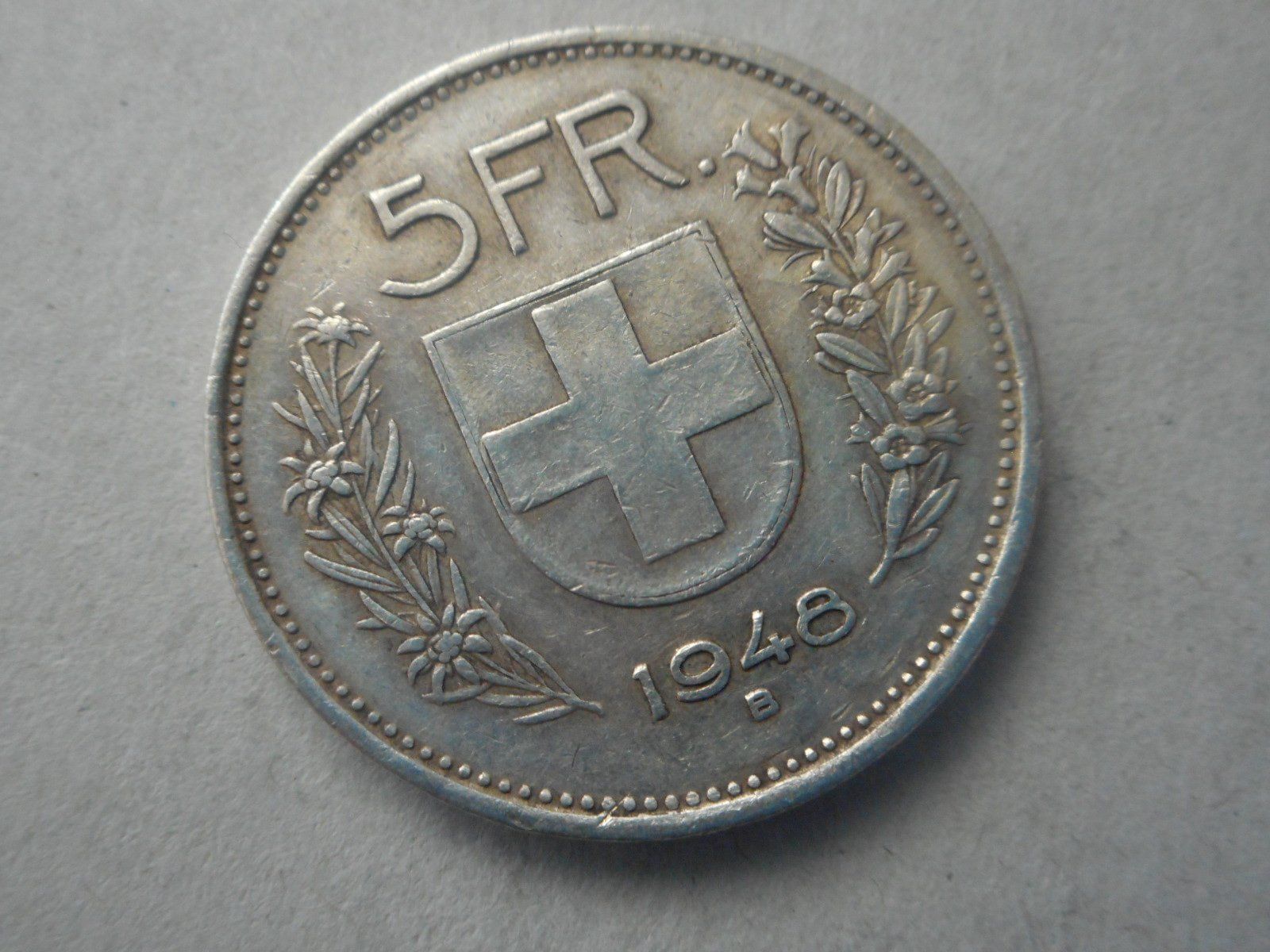 Alle Münzen: 5 Fr. 1948 silber  rar – Gebraucht aus Kriegstetten von pizlad2010 1