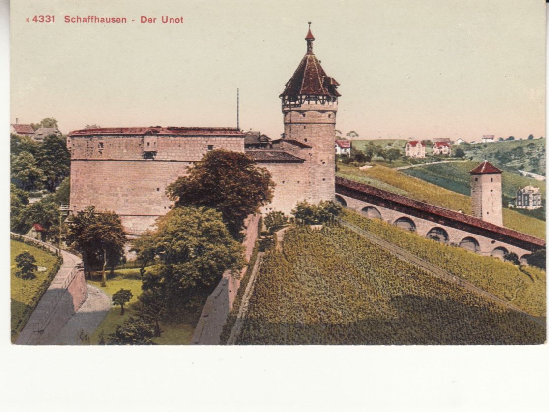 Cartoline postali: Schaffhausen "Unot" ca. 1910 – Usato da Bürglen TG venduto da StampGraf