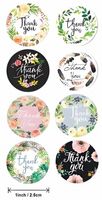 100 Stück "Thank You" Sticker, 8 Designs, 2.5 cm