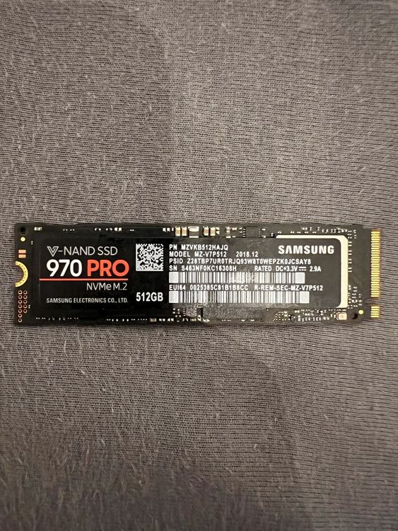 SSD Samsung 970 PRO 500GB (Gebraucht) in Eiken für CHF 42 – mit ...