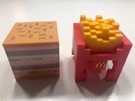 MC Donalds Happy Meal minecraft 2025 Burger+Pommes