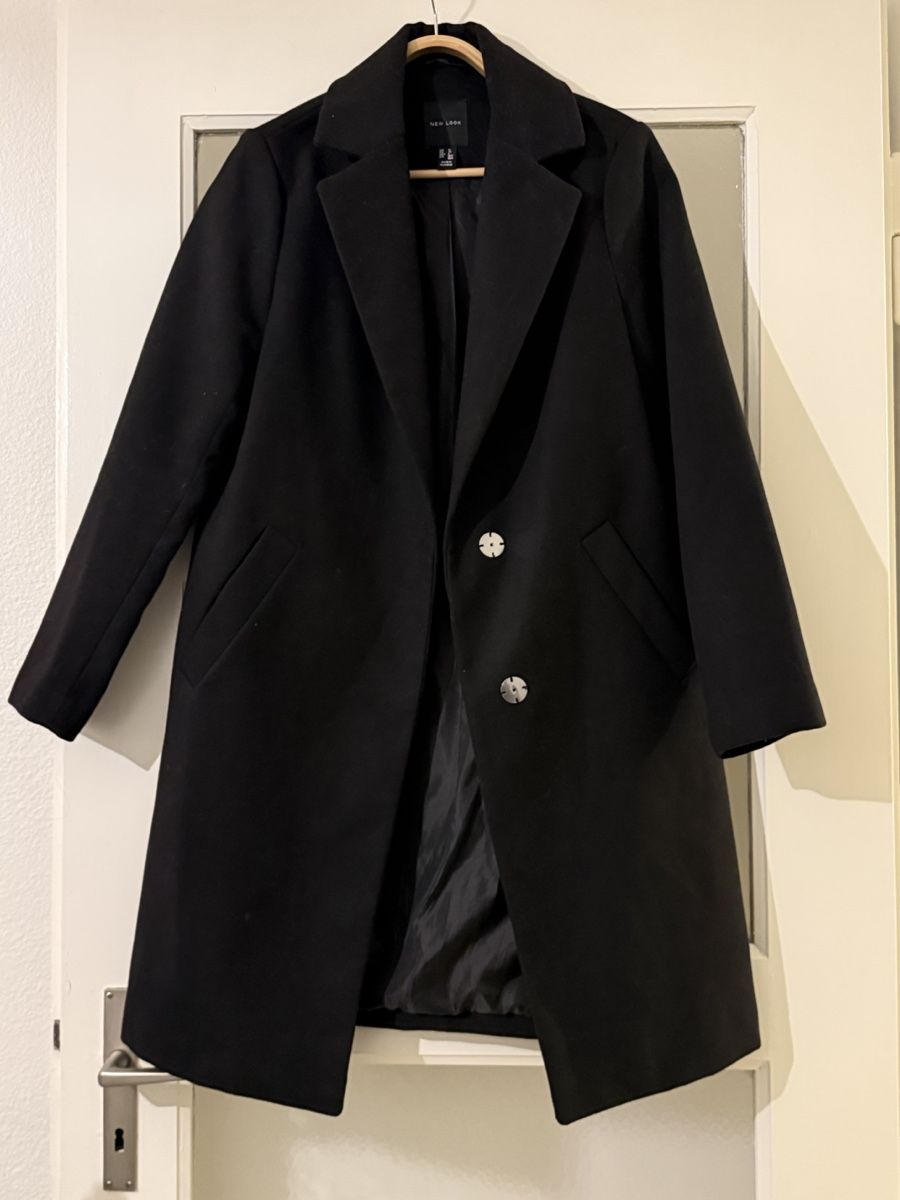 New Look Cappotti: Schwarzer Mantel von New Look, Grösse 38 – Usato da Basel venduto da zukk_