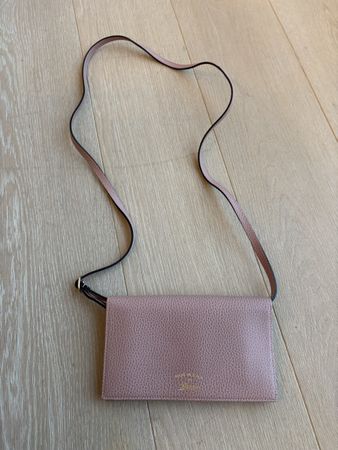 Gucci Swing Shoulder Bag Pink Leather