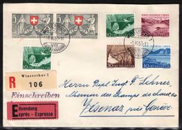 1953 Pro Patria auf Express - FDC, gestempelt "1.VI.53"