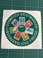 Seltener Vintage-Aufkleber der Schweizer PTT von 1983  