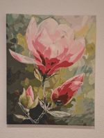 Bild, Acryl Magnolien Blüten, 40x50 cm, selbst gemalt