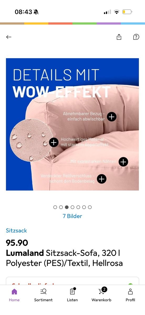 Sessel: Sitzsack-Sofa – Neu (gemäss Beschreibung) aus Amriswil von SAL333 2