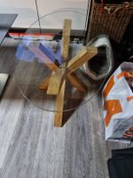 Salontisch Glastisch 100 x 60 oval