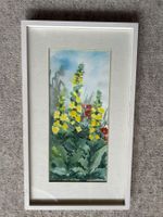 Aquarell Blumenbild mit Rahmen gerahmt gebraucht Zustand