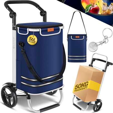 KESSER Einkaufstrolley 56L navyblau